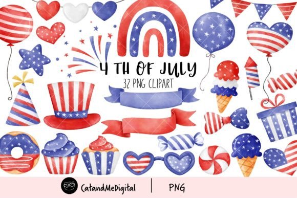 4th July Watercolor Clipart: An Embroidery Review