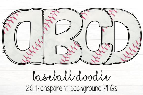 Baseball Watercolor Doodle Letters: Illustrations for Crafters