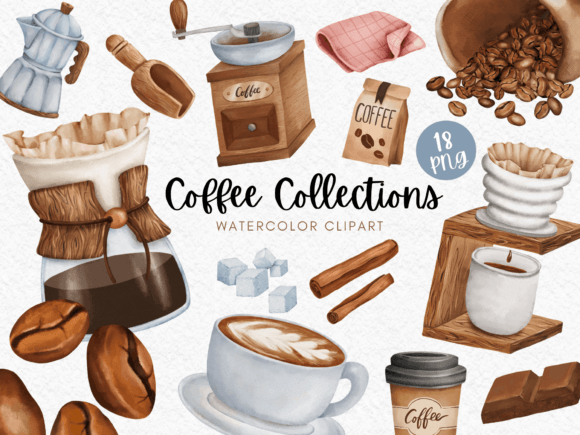 Coffee Collection Watercolor Clipart Illustrations Review