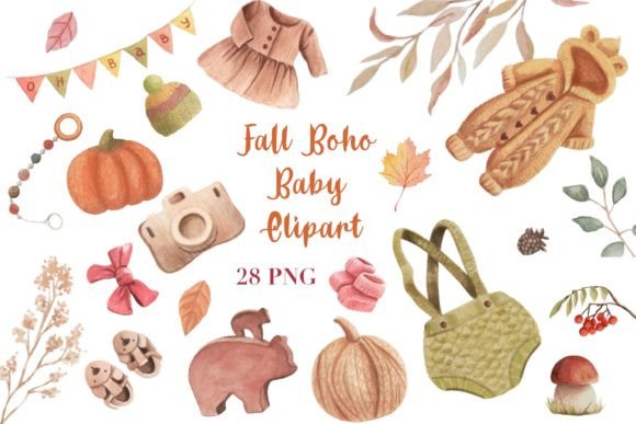 Fall Boho Baby Watercolor Clipart PNG: A Designer’s Real-World Review for Client Projects