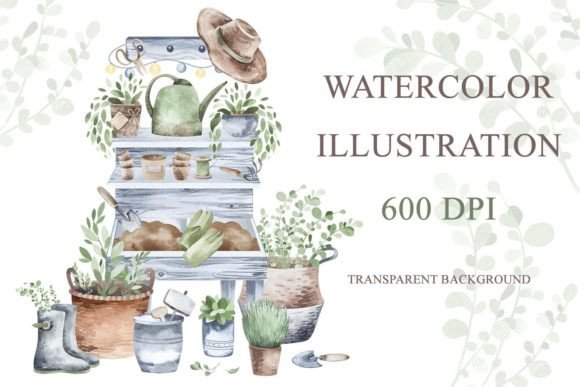 Gardening Watercolor Illustrations: A Designer’s PNG Review