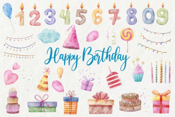 Happy Birthday Watercolor Set Collection: A Brand Designer’s Take on Real-World Use for Local Business Branding