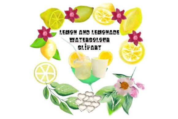 Lemon and Lemonade Watercolour Clipart: A Fresh Touch for Local Branding and Packaging