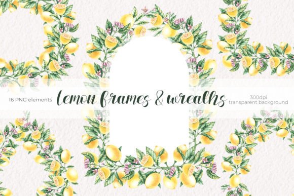 Lemon Frames, Wreaths, Watercolor PNG: A Brand Designer’s Take on Illustrations for Local Business Branding