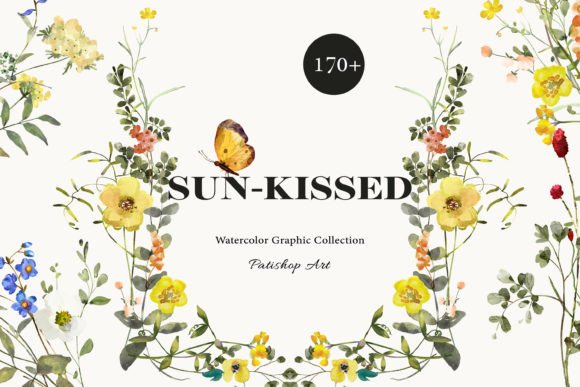 Meadow Watercolor Flowers Alphabet: A Fresh Illustration for Editorial and Web Design