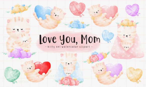 Mother’s Day Watercolor Illustrations for Real Design Projects