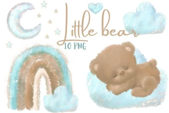 Watercolor Adorable Baby Bear Illustrations for Soft, Approachable Branding