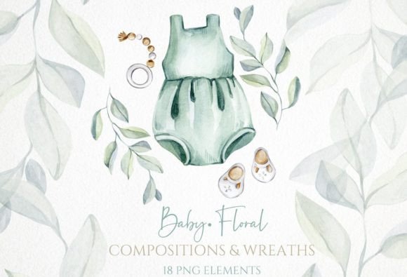 Watercolor Baby Eco Illustrations for Branding
