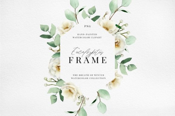 Watercolor White Floral Frame: A Fresh Illustration for Blog Design